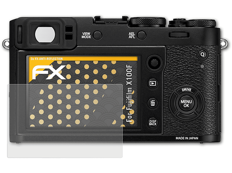 ATFOLIX 3x FX-Antireflex Displayschutz(für X100F) Fujifilm