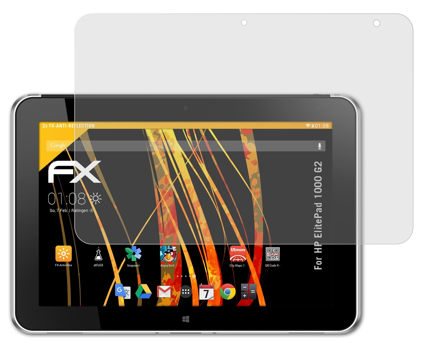 ATFOLIX 2x FX-Antireflex Displayschutz(für 1000 G2) ElitePad HP