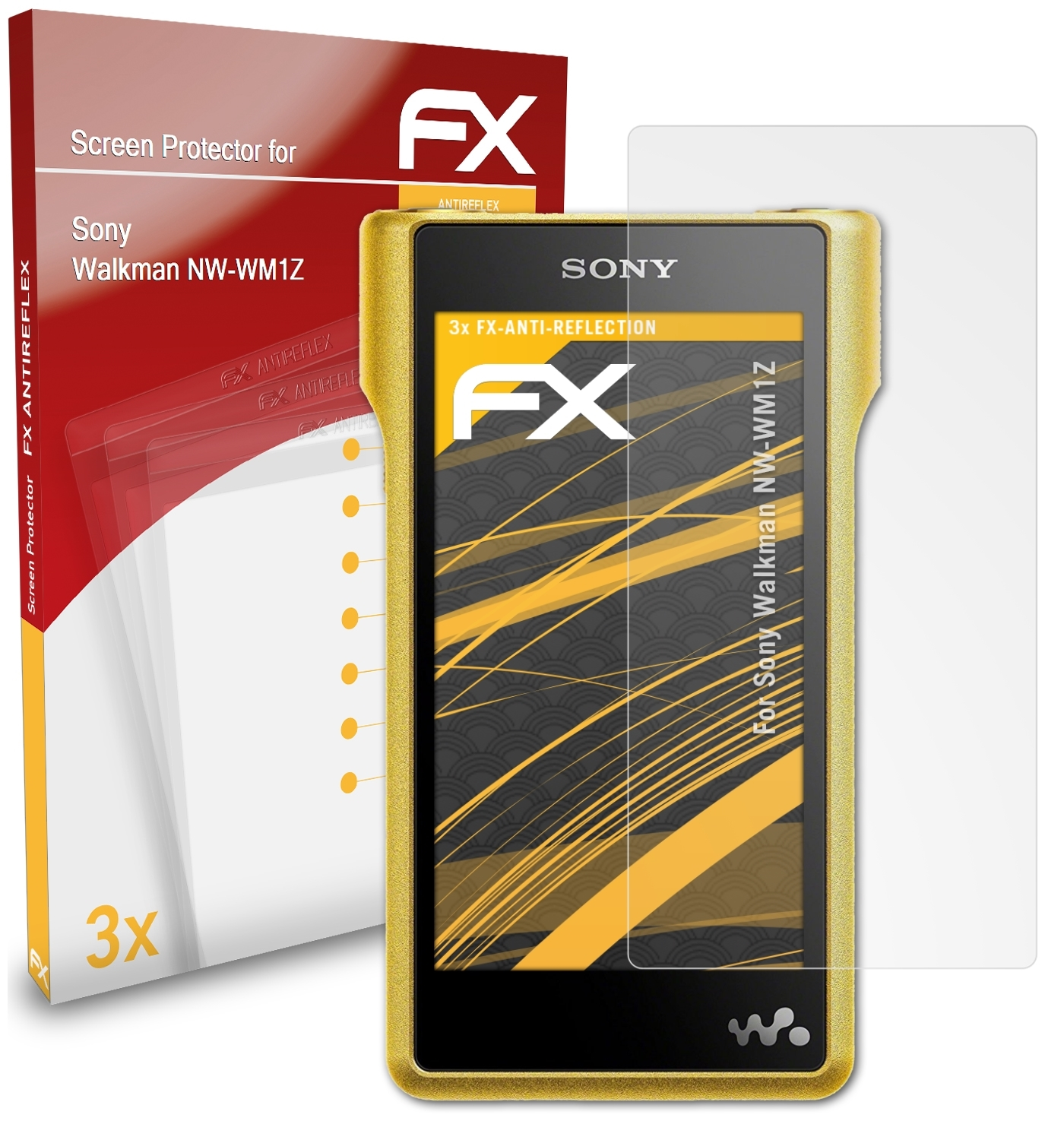 Displayschutz(für Walkman Sony ATFOLIX 3x FX-Antireflex NW-WM1Z)