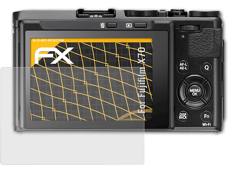 ATFOLIX 3x FX-Antireflex Displayschutz(für Fujifilm X70)