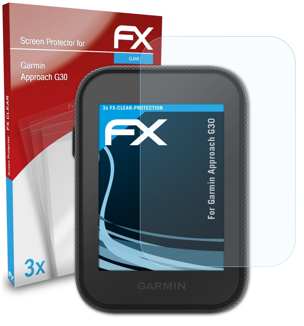 ATFOLIX 3x FX-Clear Displayschutz(für Garmin G30) Approach