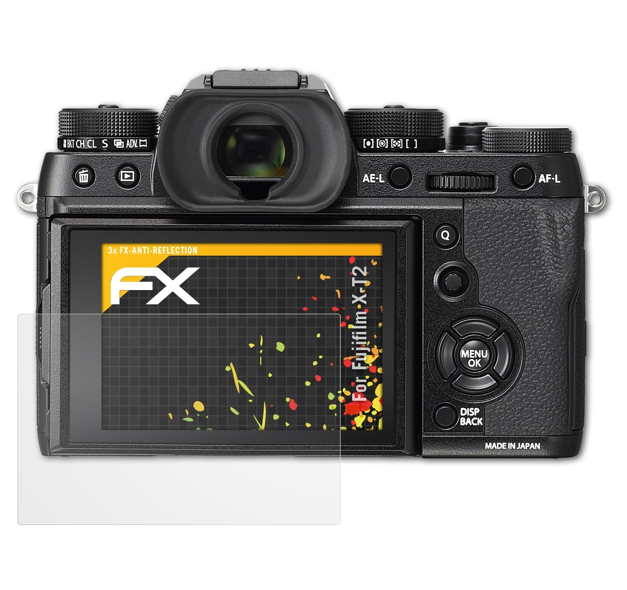 ATFOLIX 3x FX-Antireflex Fujifilm Displayschutz(für X-T2)