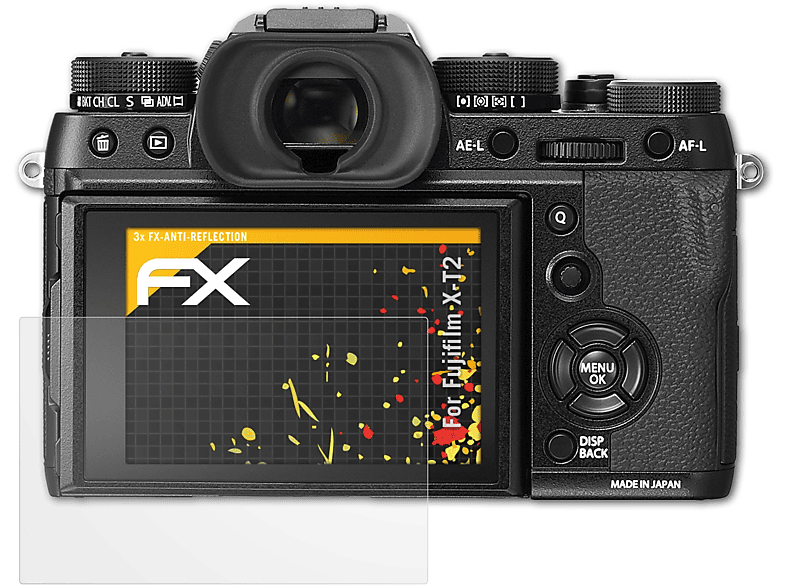 ATFOLIX 3x FX-Antireflex Displayschutz(für Fujifilm X-T2)