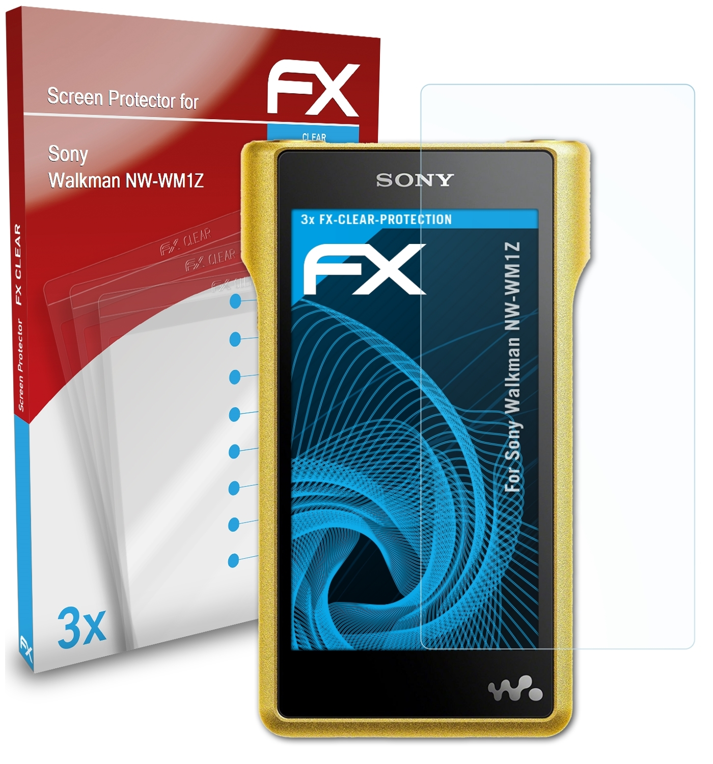ATFOLIX 3x FX-Clear NW-WM1Z) Displayschutz(für Sony Walkman