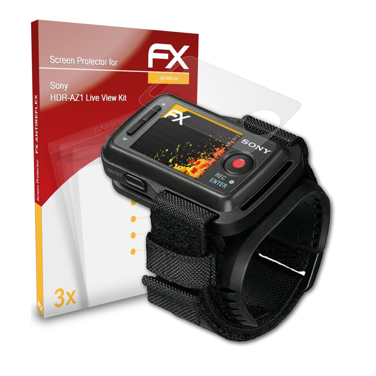 ATFOLIX 3x Kit)) FX-Antireflex View HDR-AZ1 Sony (Live Displayschutz(für