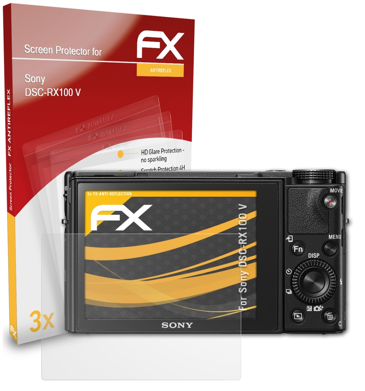 DSC-RX100 3x Displayschutz(für V) ATFOLIX FX-Antireflex Sony