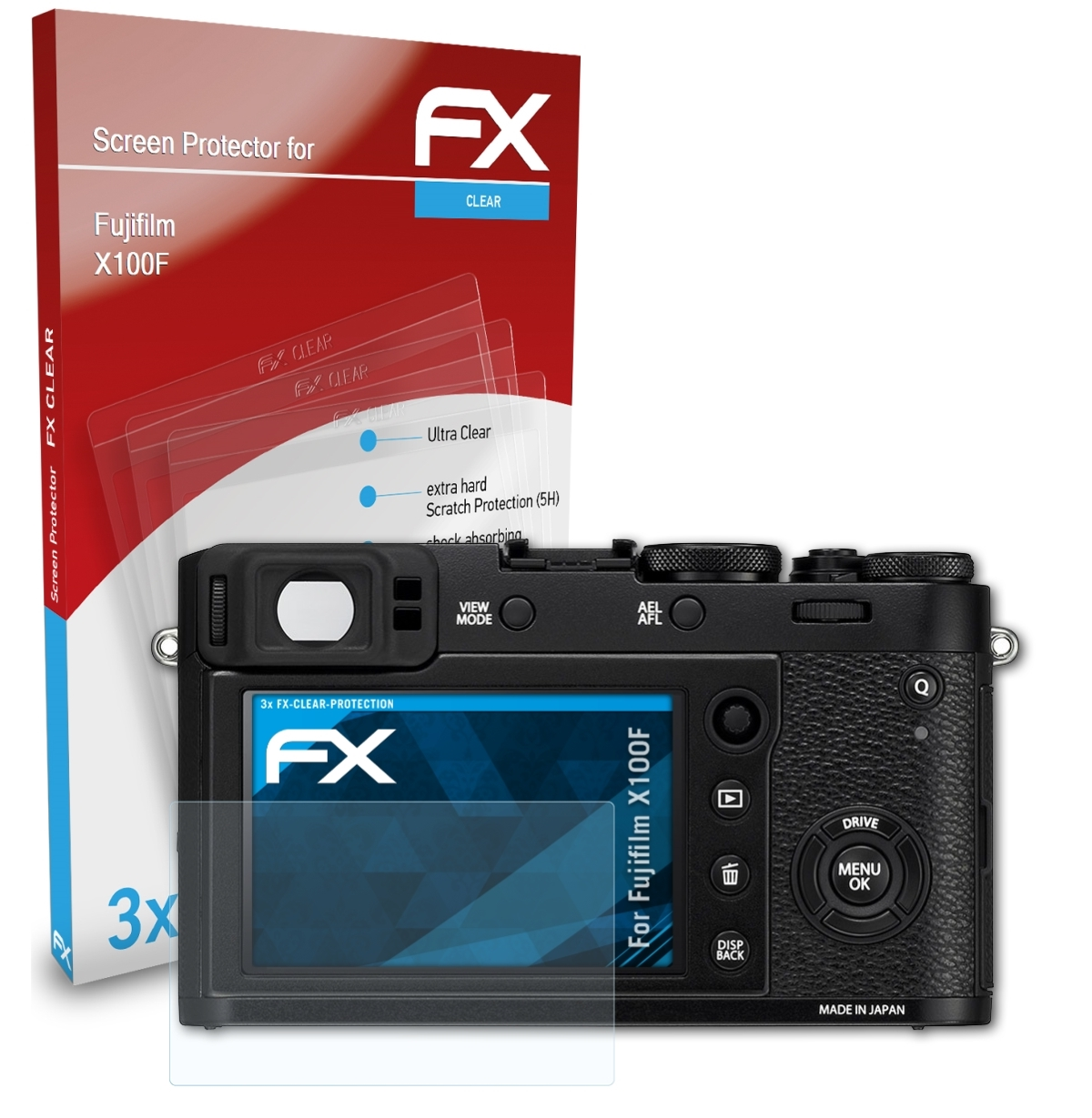 Displayschutz(für ATFOLIX 3x FX-Clear Fujifilm X100F)