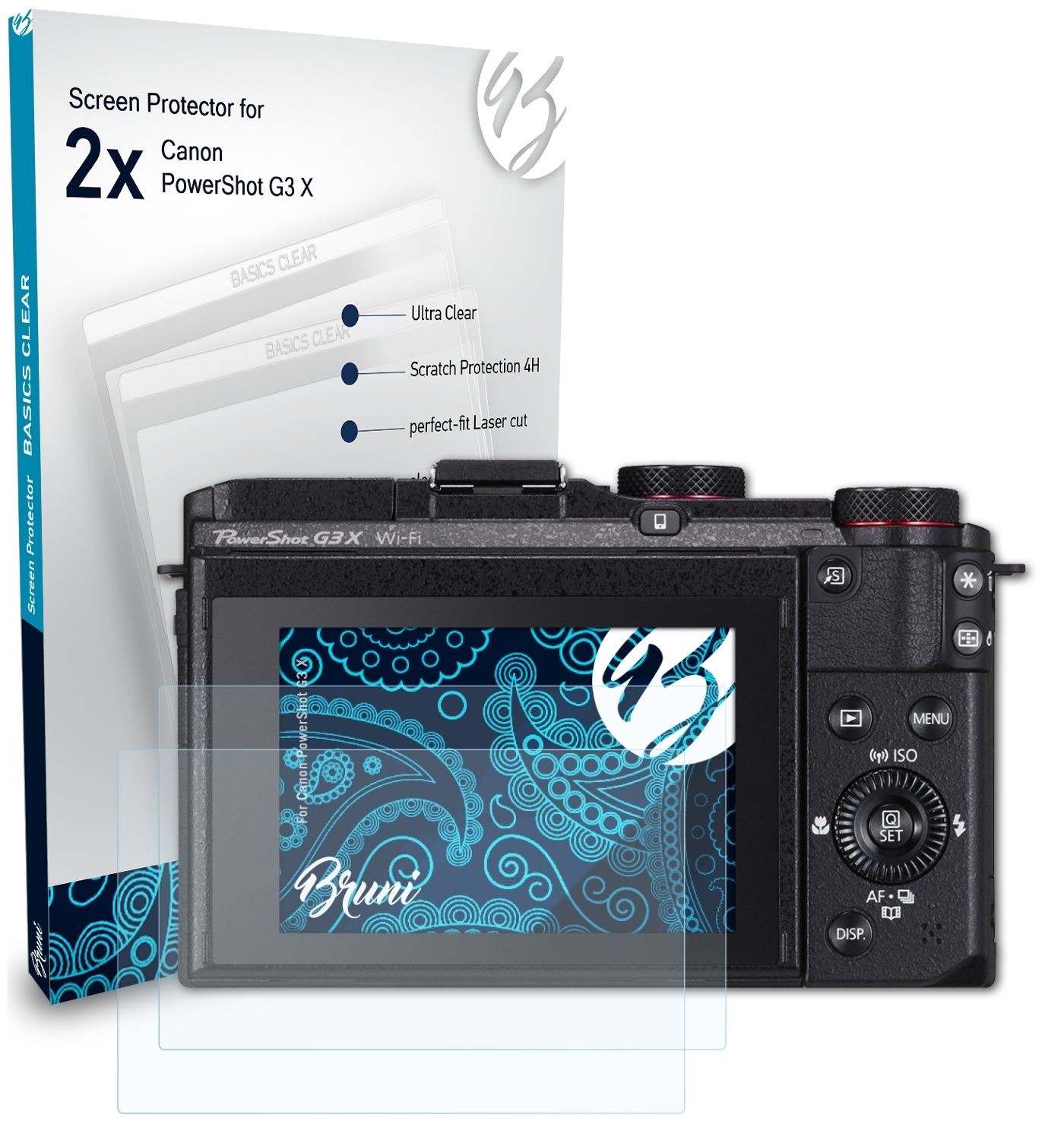 X) PowerShot 2x BRUNI Canon Schutzfolie(für Basics-Clear G3