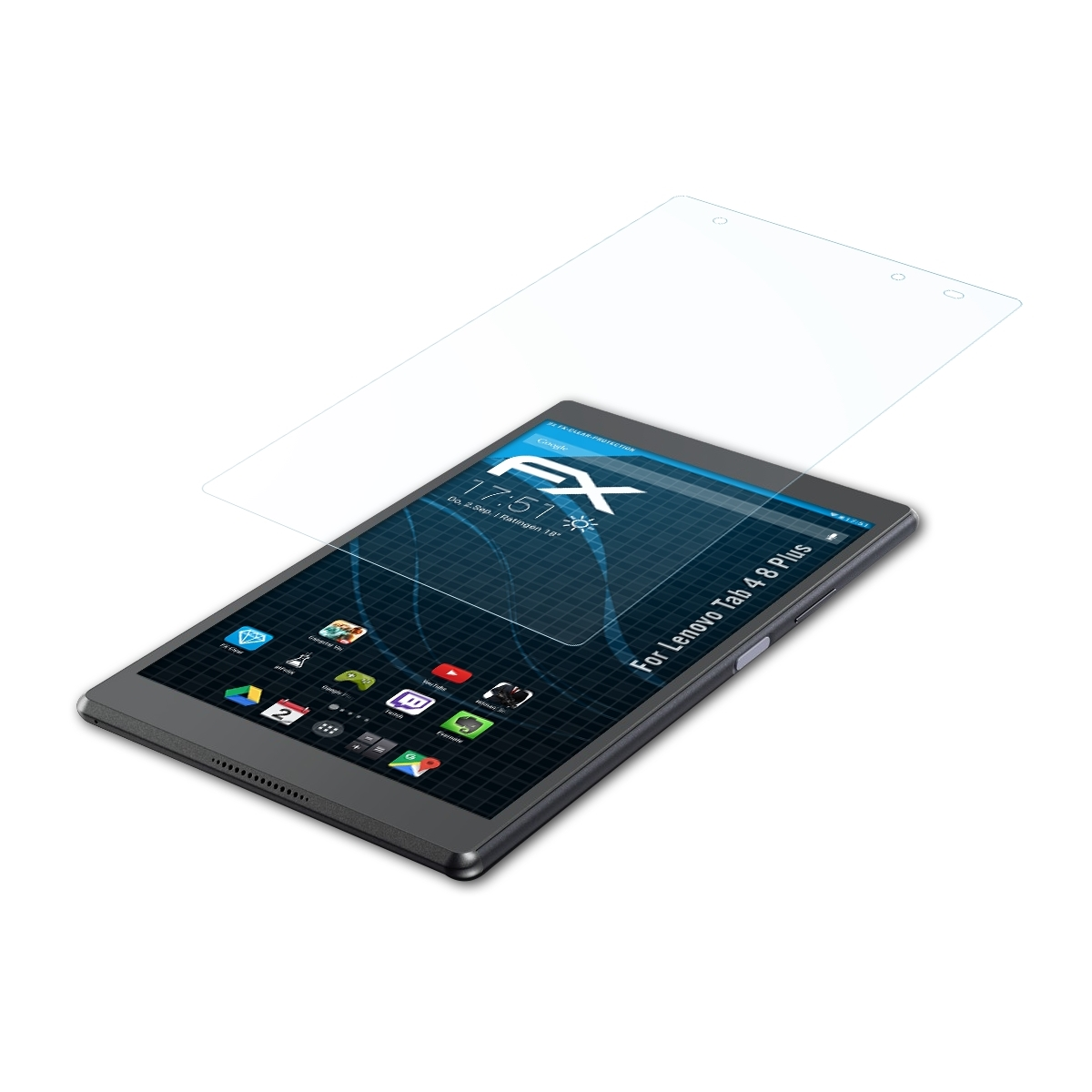 ATFOLIX 2x FX-Clear Displayschutz(für 4 Lenovo Tab 8 Plus)