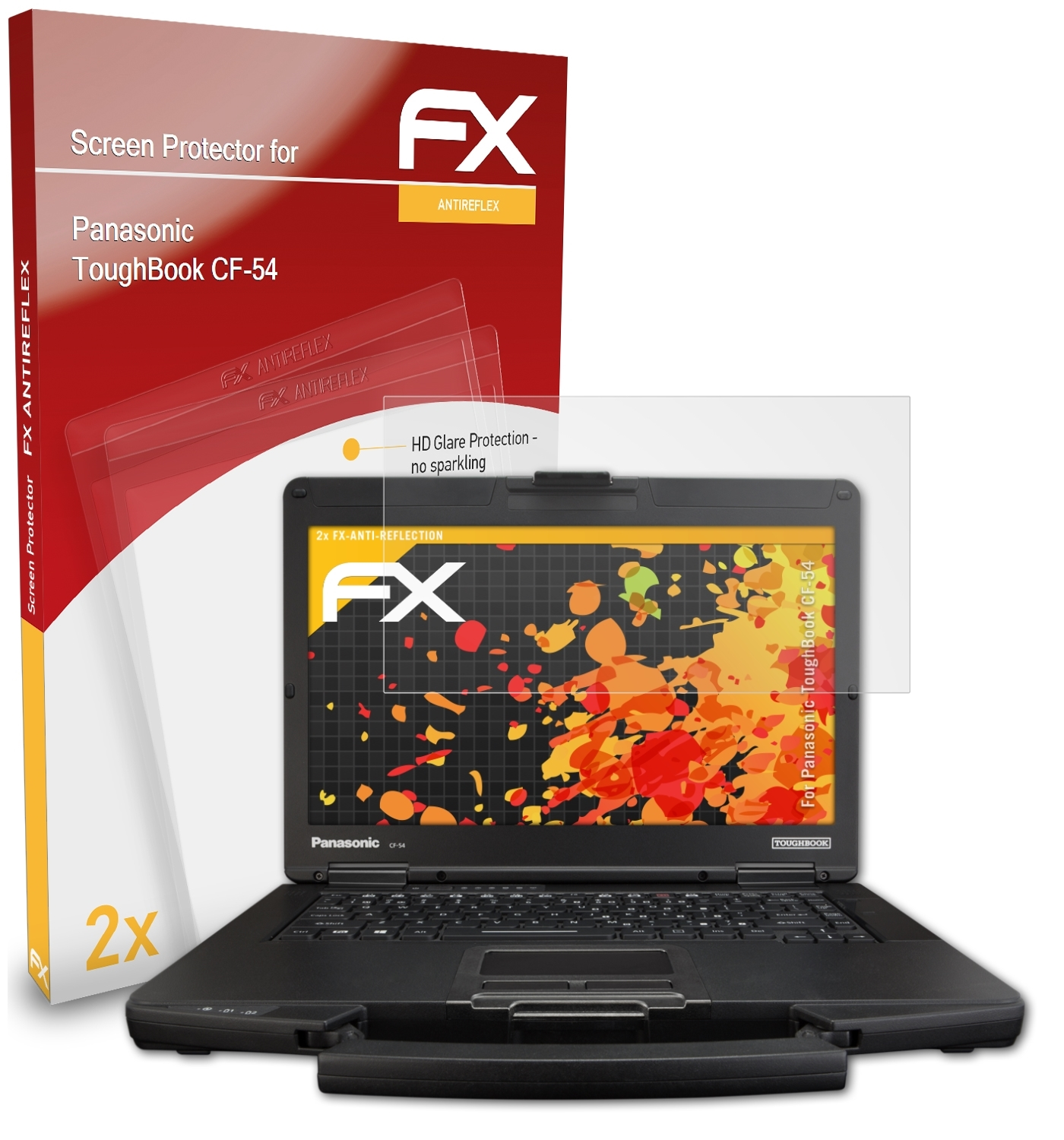 2x Displayschutz(für ToughBook Panasonic CF-54) FX-Antireflex ATFOLIX
