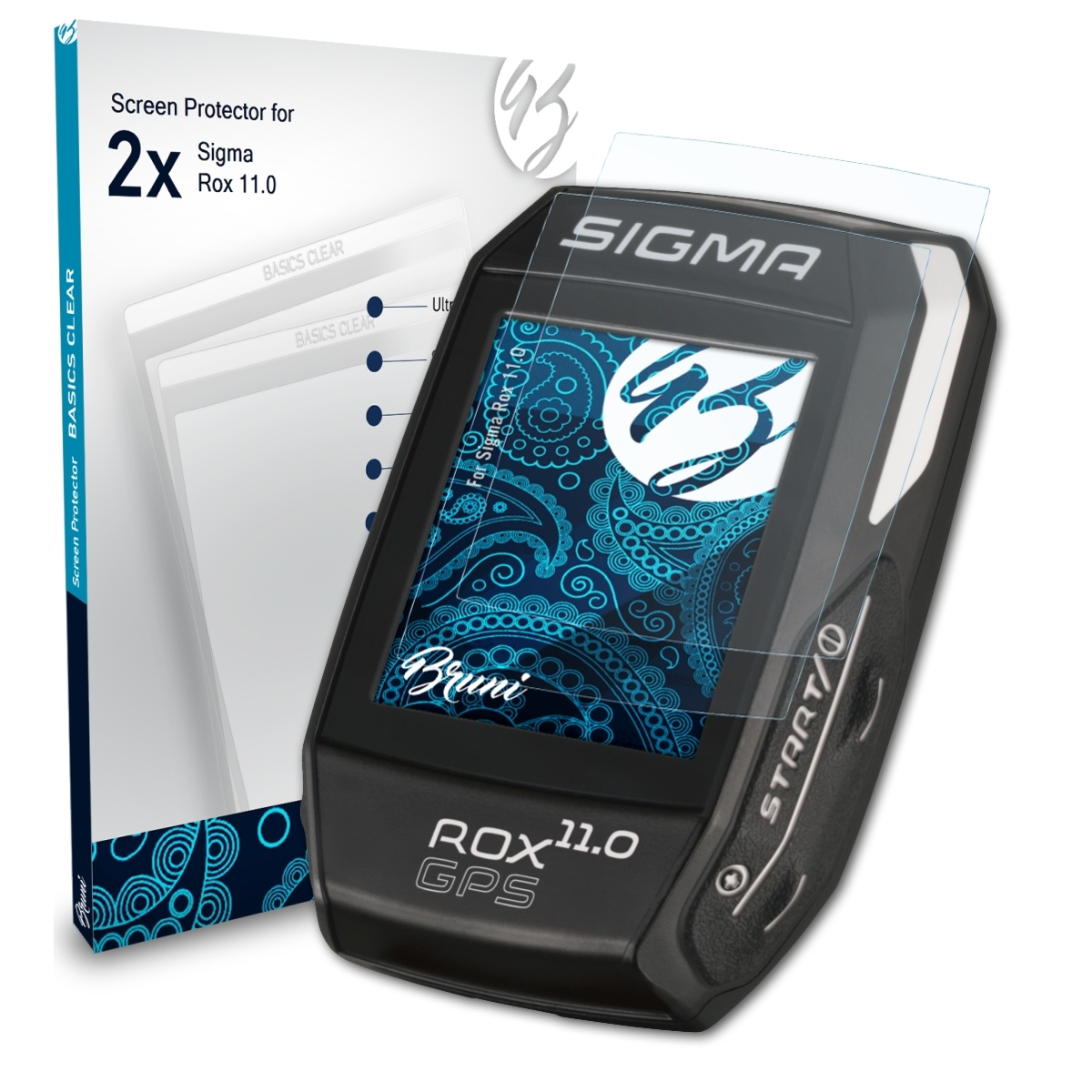 Sigma 2x Schutzfolie(für Rox Basics-Clear 11.0) BRUNI