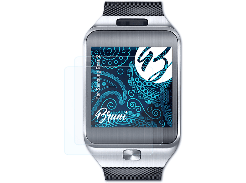 BRUNI Samsung Gear 2x 2) Basics-Clear Schutzfolie(für