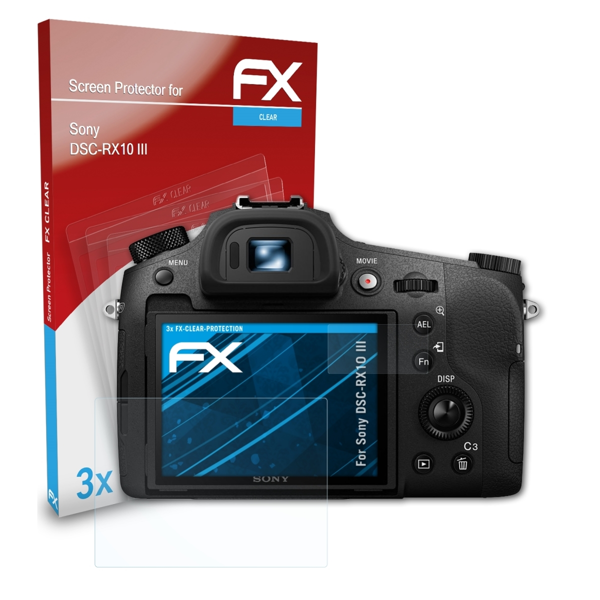 Sony Displayschutz(für III) FX-Clear ATFOLIX 3x DSC-RX10
