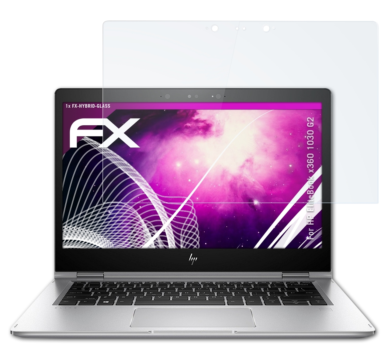 ATFOLIX FX-Hybrid-Glass Schutzglas(für HP x360 EliteBook 1030 G2)