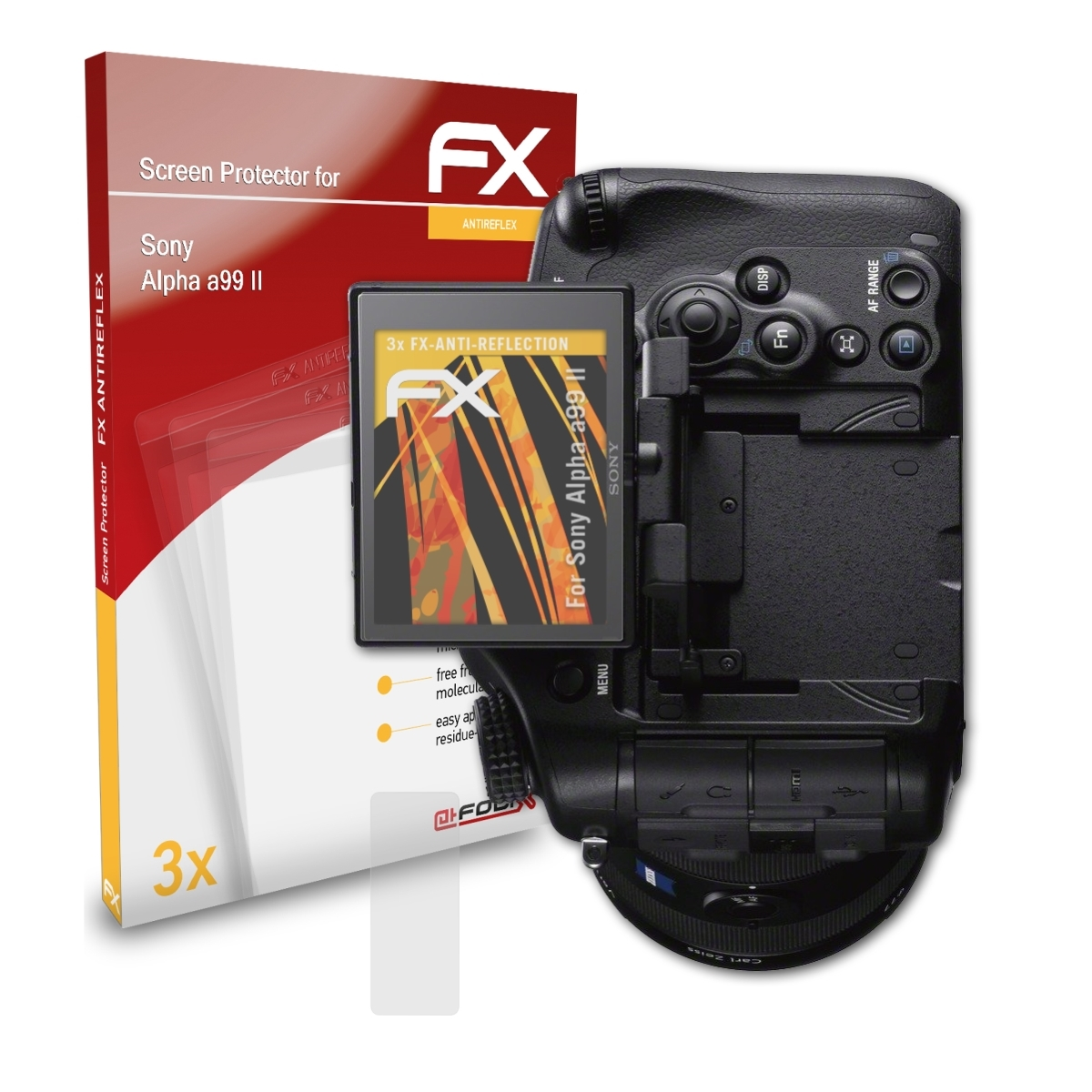 ATFOLIX 3x FX-Antireflex II) Sony Alpha Displayschutz(für a99