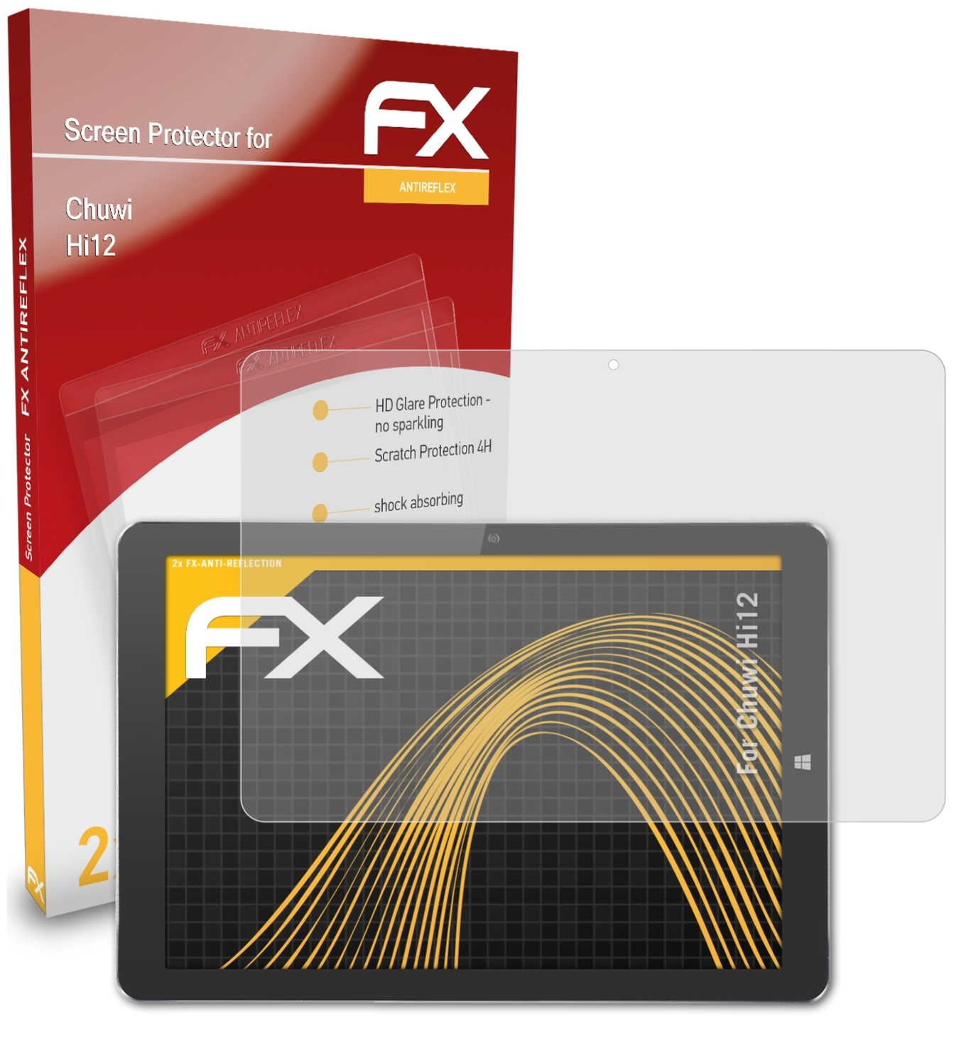 ATFOLIX 2x FX-Antireflex Hi12) Displayschutz(für Chuwi