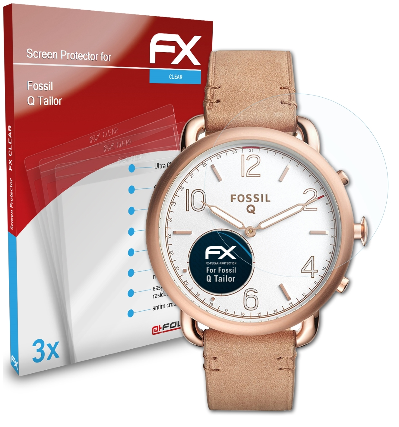 FX-Clear Displayschutz(für Tailor) ATFOLIX Q Fossil 3x