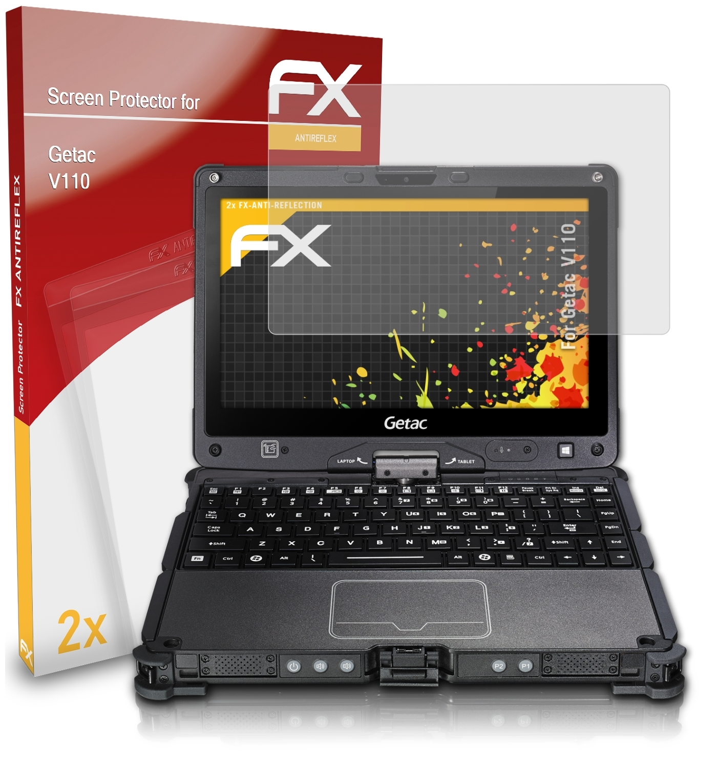 ATFOLIX 2x FX-Antireflex Displayschutz(für Getac V110)