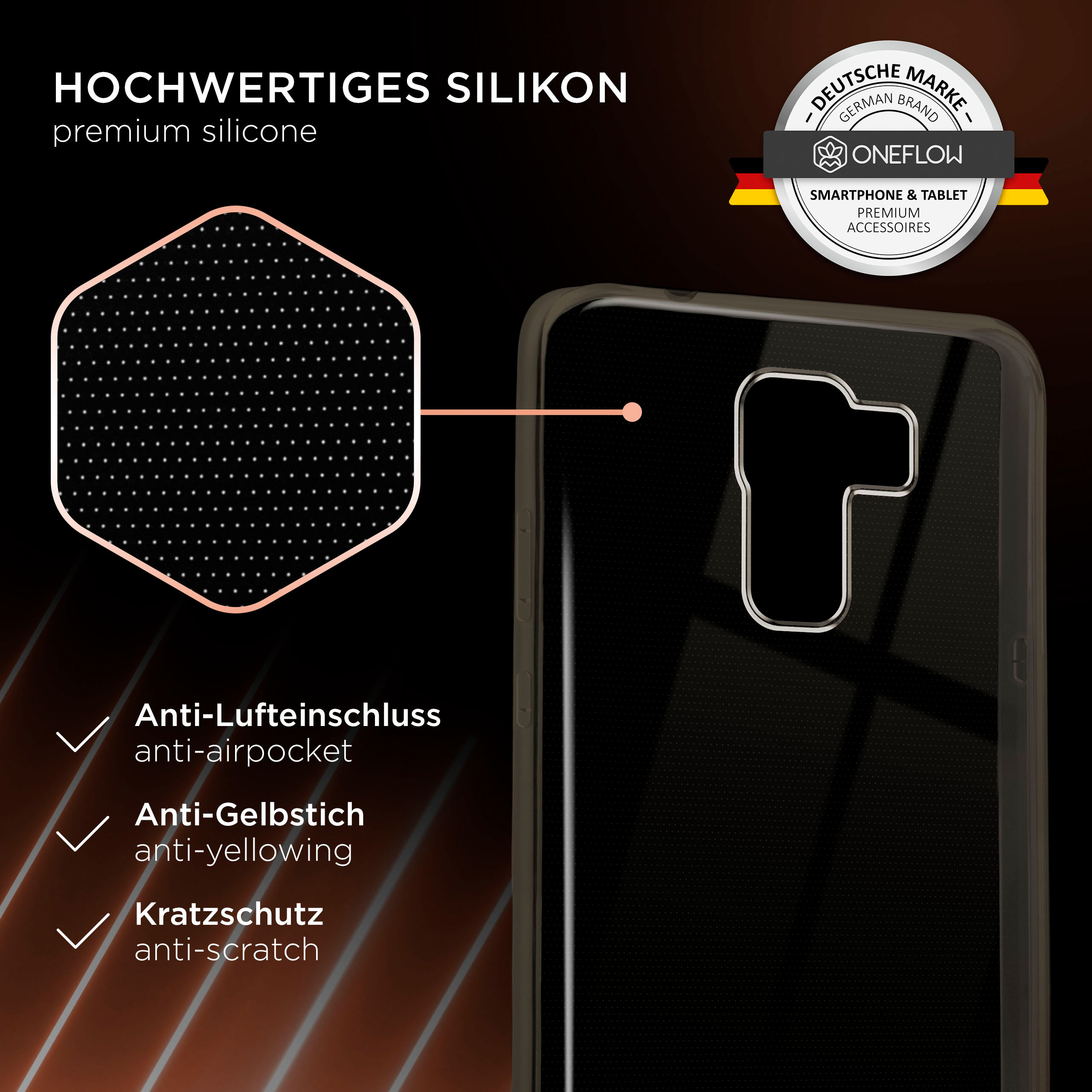 Clear Huawei, Premium, / ONEFLOW Honor 7 Anthracite-Gray 7 Backcover, Case,