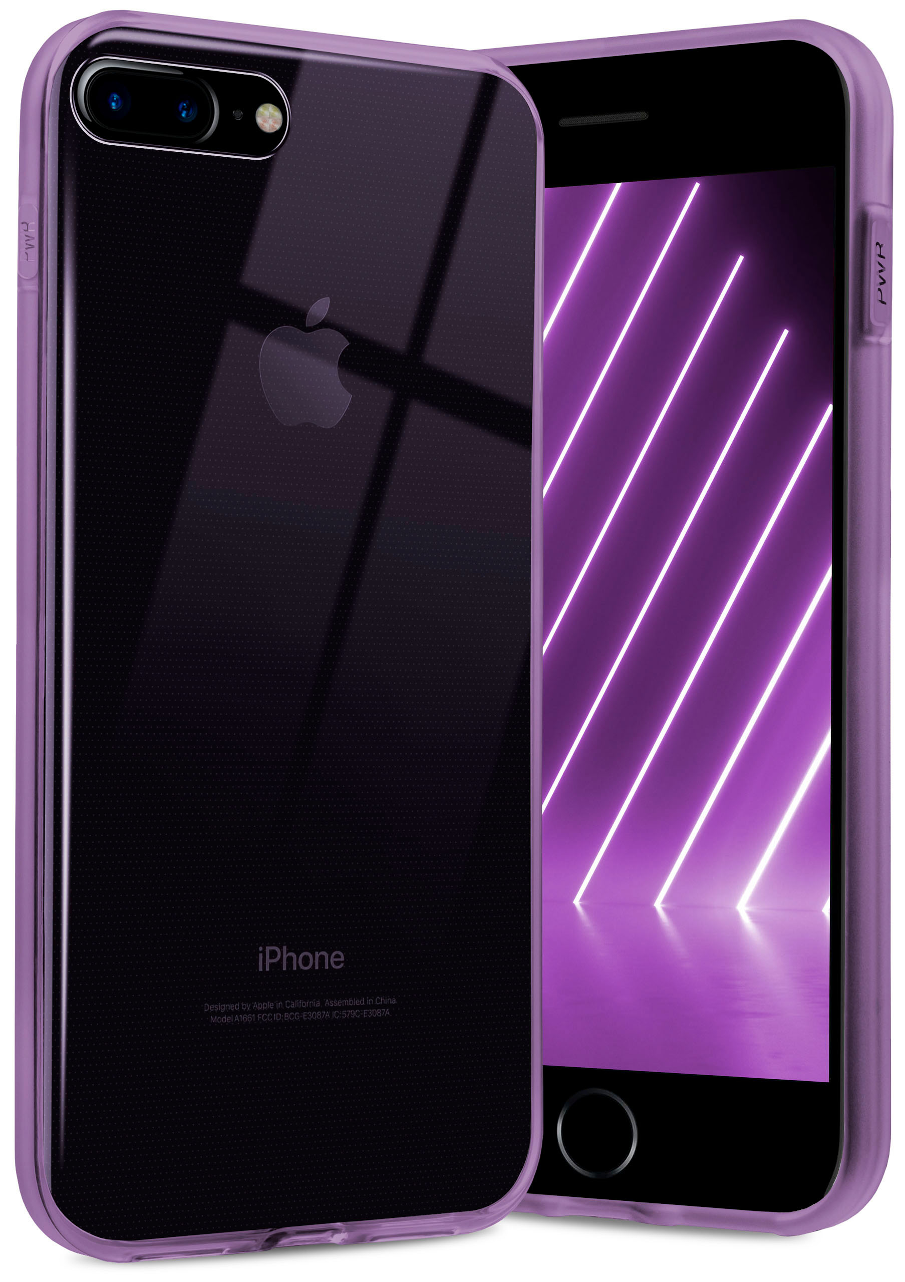 ONEFLOW Clear Case, Backcover, Apple, iPhone 8 Plus, 7 iPhone Violescent / Plus