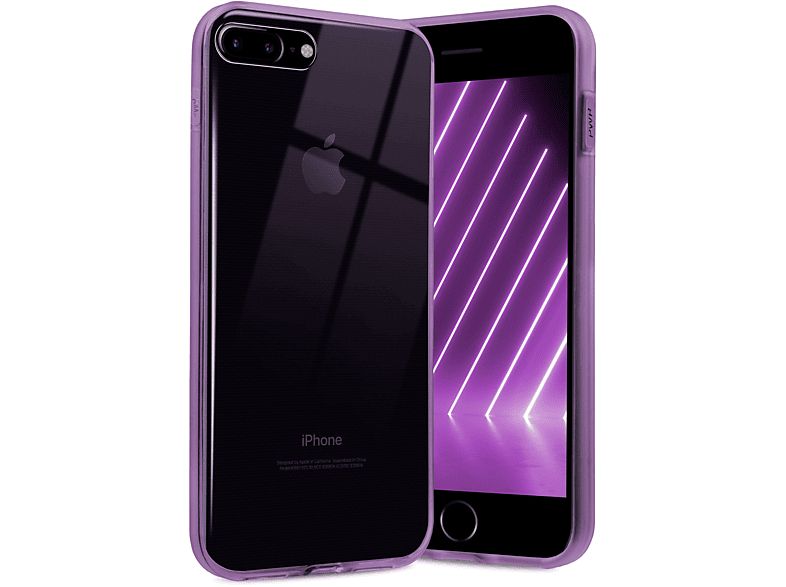 Case, Plus iPhone 7 Plus, Violescent Apple, iPhone 8 Backcover, Clear ONEFLOW /
