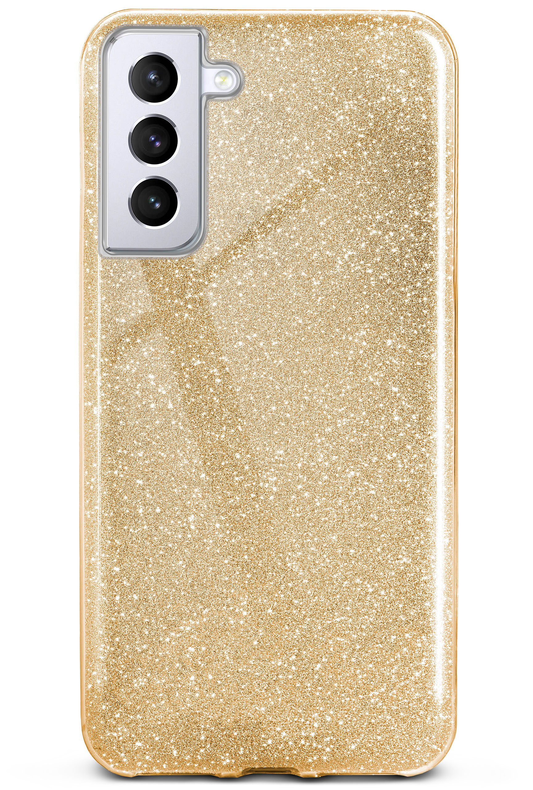 ONEFLOW Glitter Case, Backcover, Samsung, S21 - Shine Galaxy Gold Plus