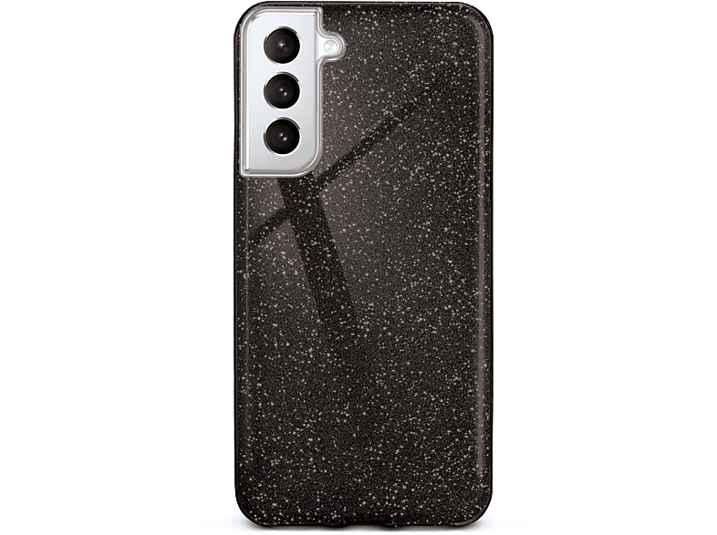 Galaxy Glamour Glitter Case, Black Samsung, - ONEFLOW Backcover, S21,