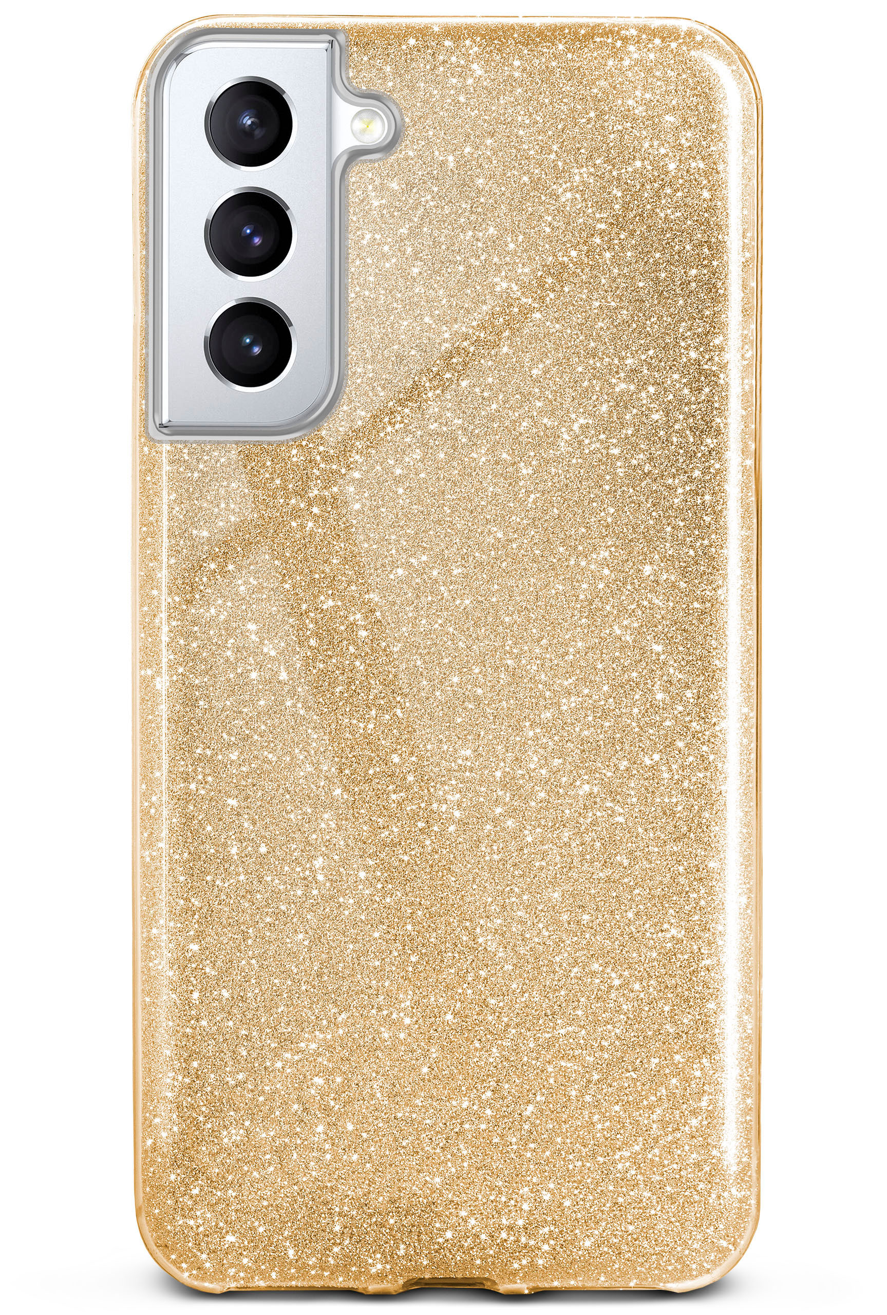 ONEFLOW Glitter Case, Backcover, Samsung, Gold S21, Galaxy - Shine