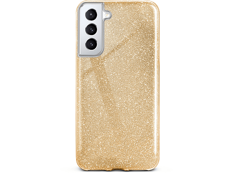 ONEFLOW Glitter Case, Backcover, Samsung, Galaxy S21, Shine - Gold