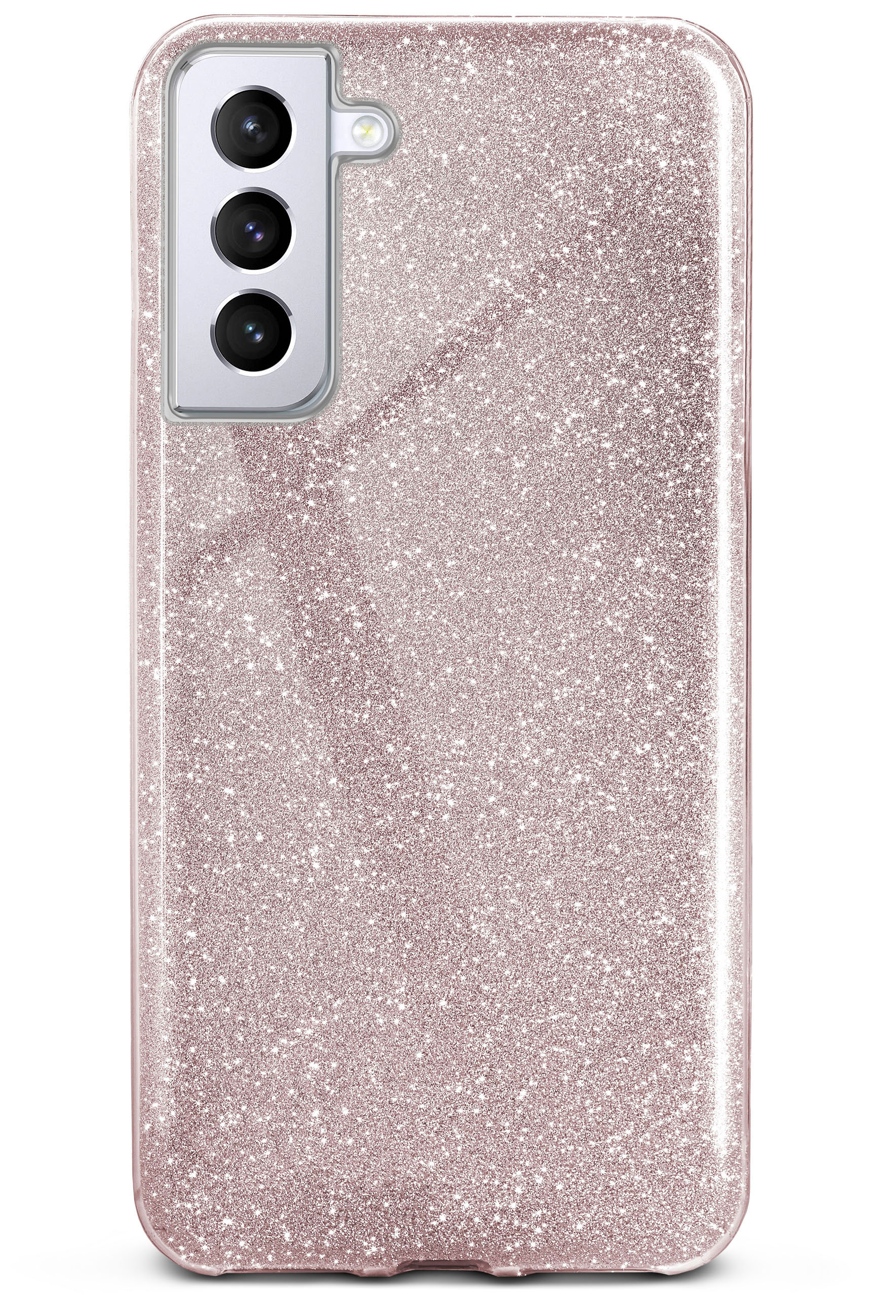 S21 ONEFLOW Rosé Glitter Galaxy - Samsung, Gloss Backcover, Case, Plus,