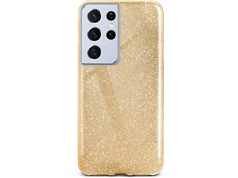 ONEFLOW Glitter Case, Backcover, Samsung, Galaxy S21 Ultra, Shine - Gold