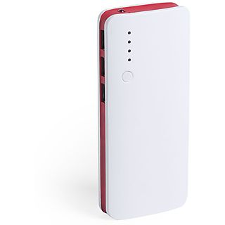 Power Bank Universal 3 USB Linterna 10.000 mAh Rojo - SMARTEK SMTK-5779R, 10000 mAh, USB, Rojo