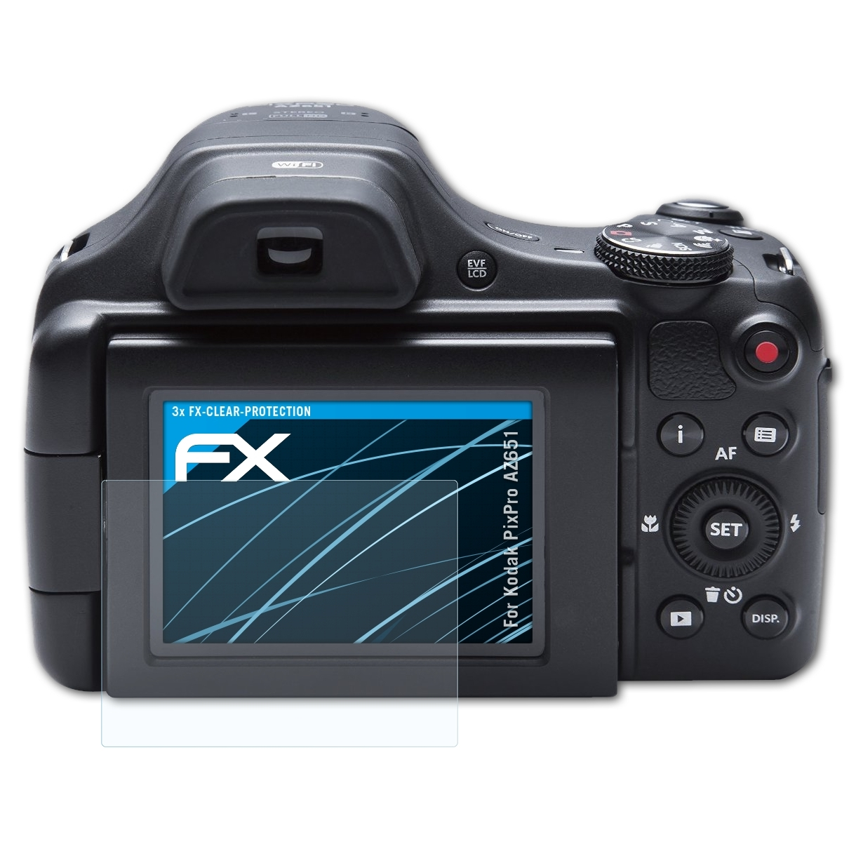ATFOLIX 3x FX-Clear Displayschutz(für Kodak PixPro AZ651)