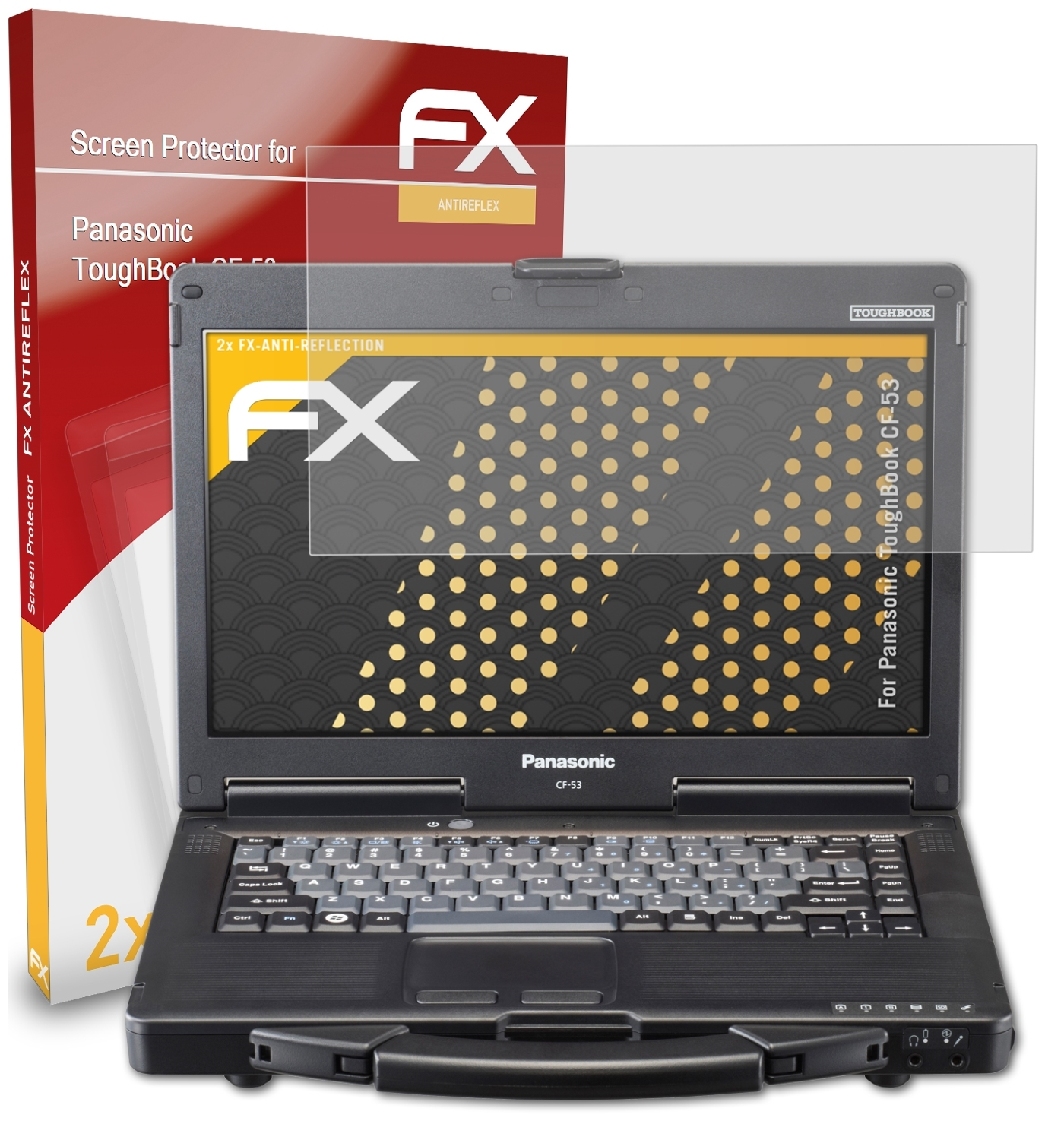 ATFOLIX 2x FX-Antireflex ToughBook CF-53) Displayschutz(für Panasonic