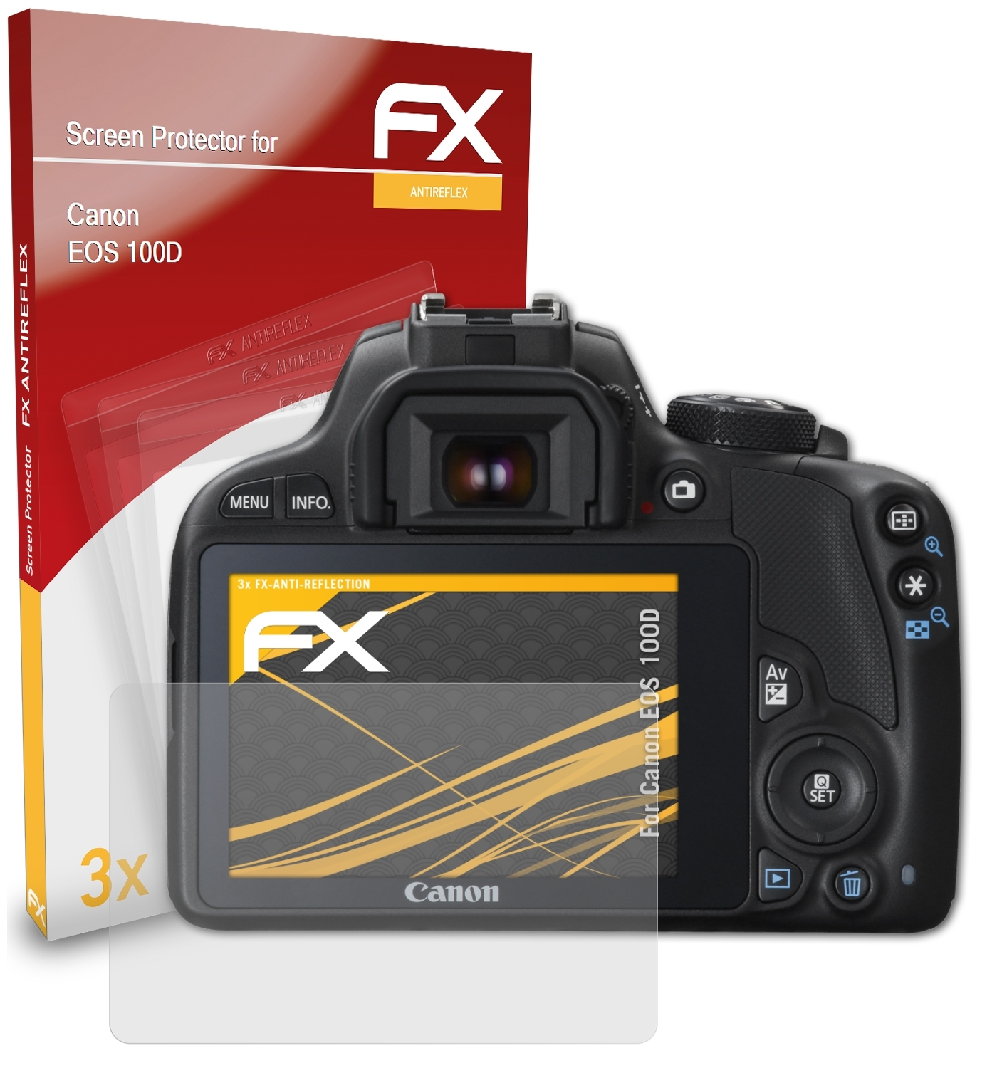 100D) FX-Antireflex EOS Canon Displayschutz(für ATFOLIX 3x