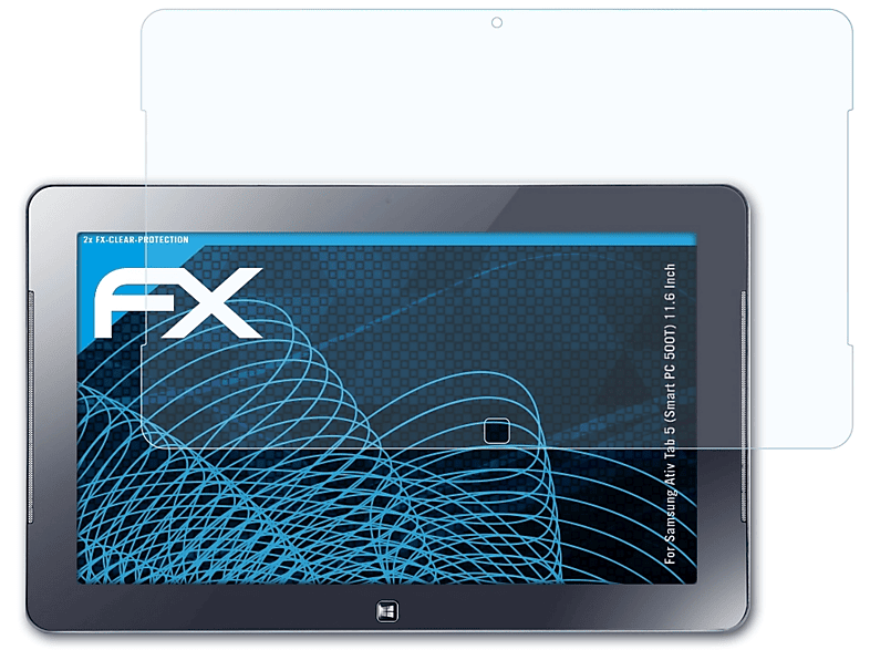 ATFOLIX 2x FX-Clear Displayschutz(für Samsung Ativ Tab 5 (Smart PC 500T) (11.6 Inch))