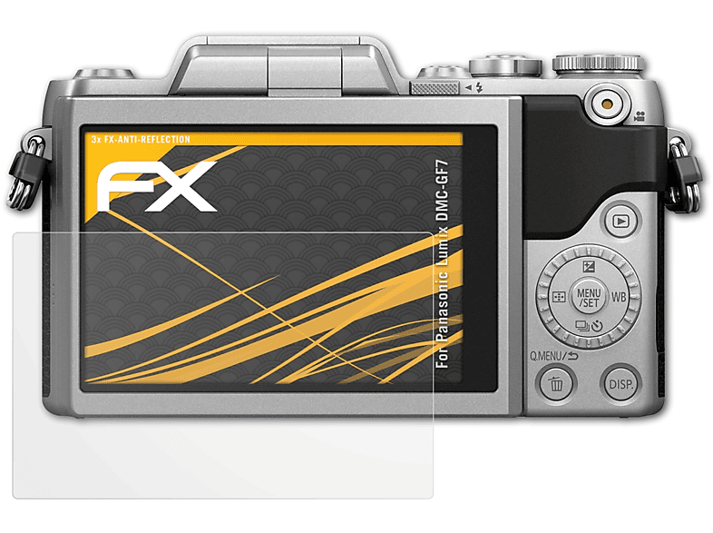 ATFOLIX 3x FX-Antireflex Panasonic DMC-GF7) Displayschutz(für Lumix