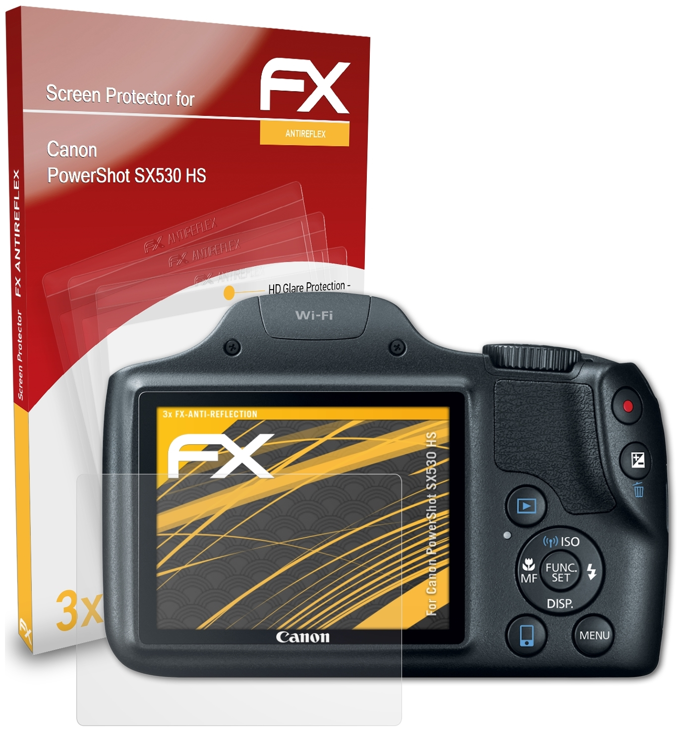 ATFOLIX 3x FX-Antireflex Canon HS) PowerShot Displayschutz(für SX530