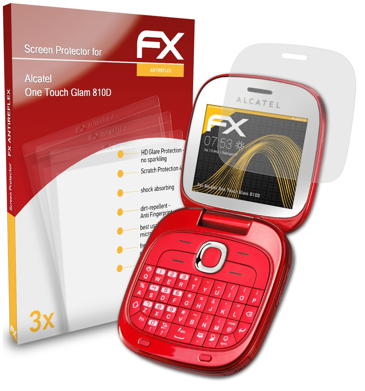 FX-Antireflex ATFOLIX Displayschutz(für Alcatel 3x Touch (810D)) Glam One