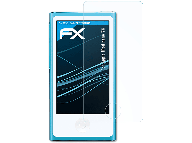 Apple Displayschutz(für iPod ATFOLIX FX-Clear nano 3x 7G)