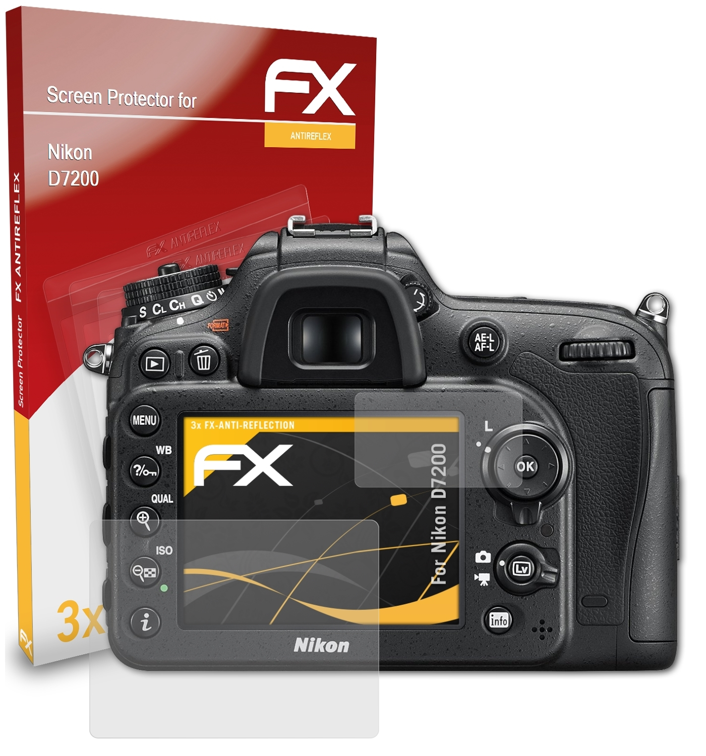 3x Displayschutz(für D7200) Nikon FX-Antireflex ATFOLIX