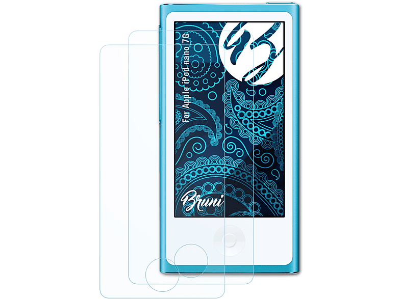 BRUNI 2x Basics-Clear Schutzfolie(für 7G) nano iPod Apple