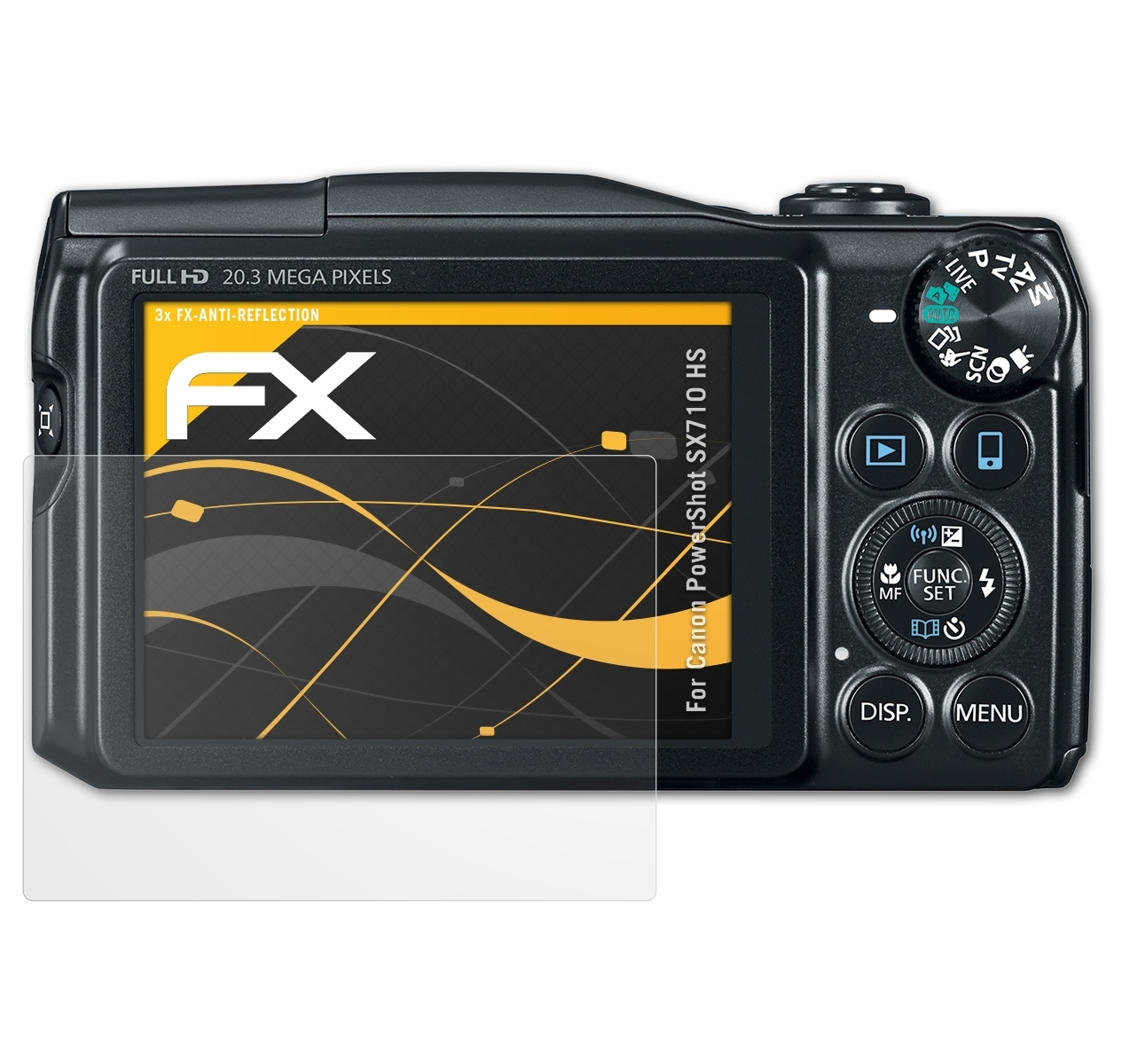 Displayschutz(für FX-Antireflex SX710 PowerShot 3x HS) Canon ATFOLIX