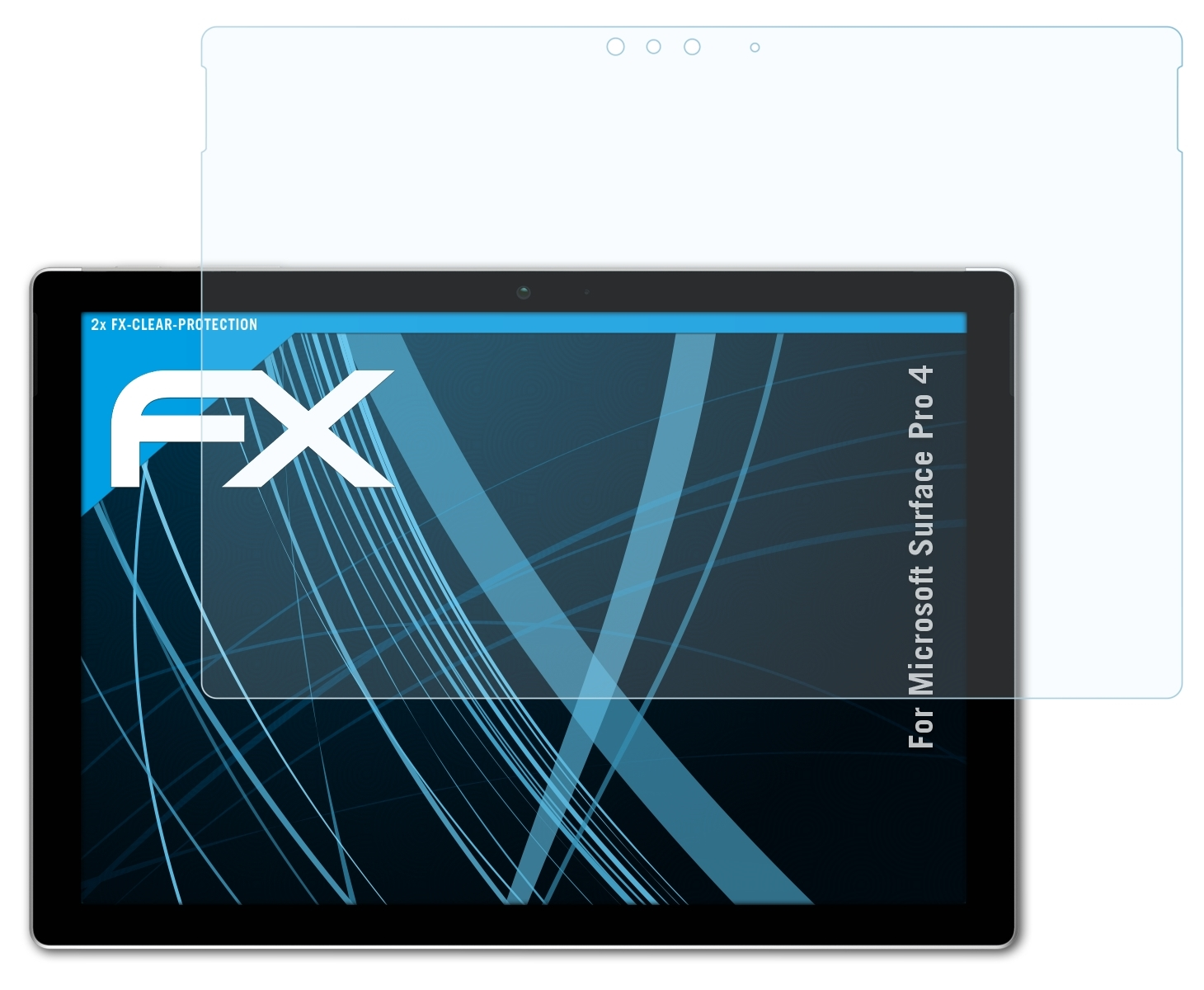 ATFOLIX 2x FX-Clear Pro Microsoft 4) Surface Displayschutz(für