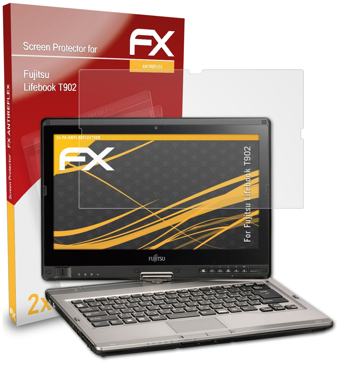 T902) Fujitsu Lifebook 2x FX-Antireflex ATFOLIX Displayschutz(für
