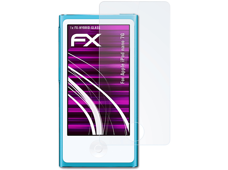 ATFOLIX FX-Hybrid-Glass Schutzglas(für Apple iPod nano 7G)