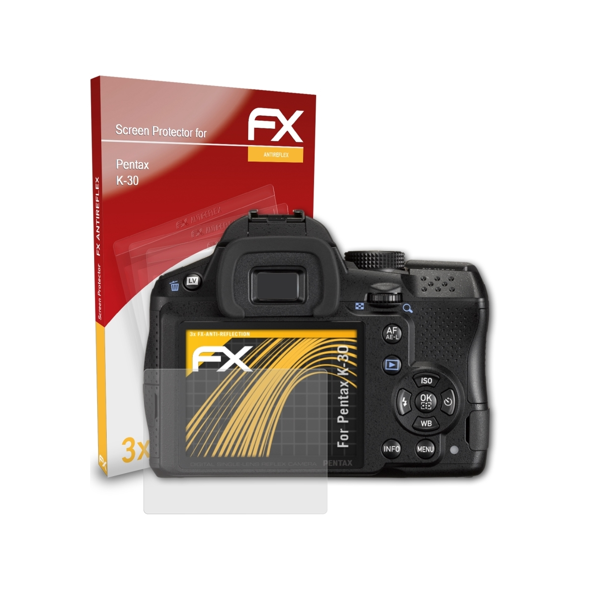 ATFOLIX 3x FX-Antireflex Pentax K-30) Displayschutz(für