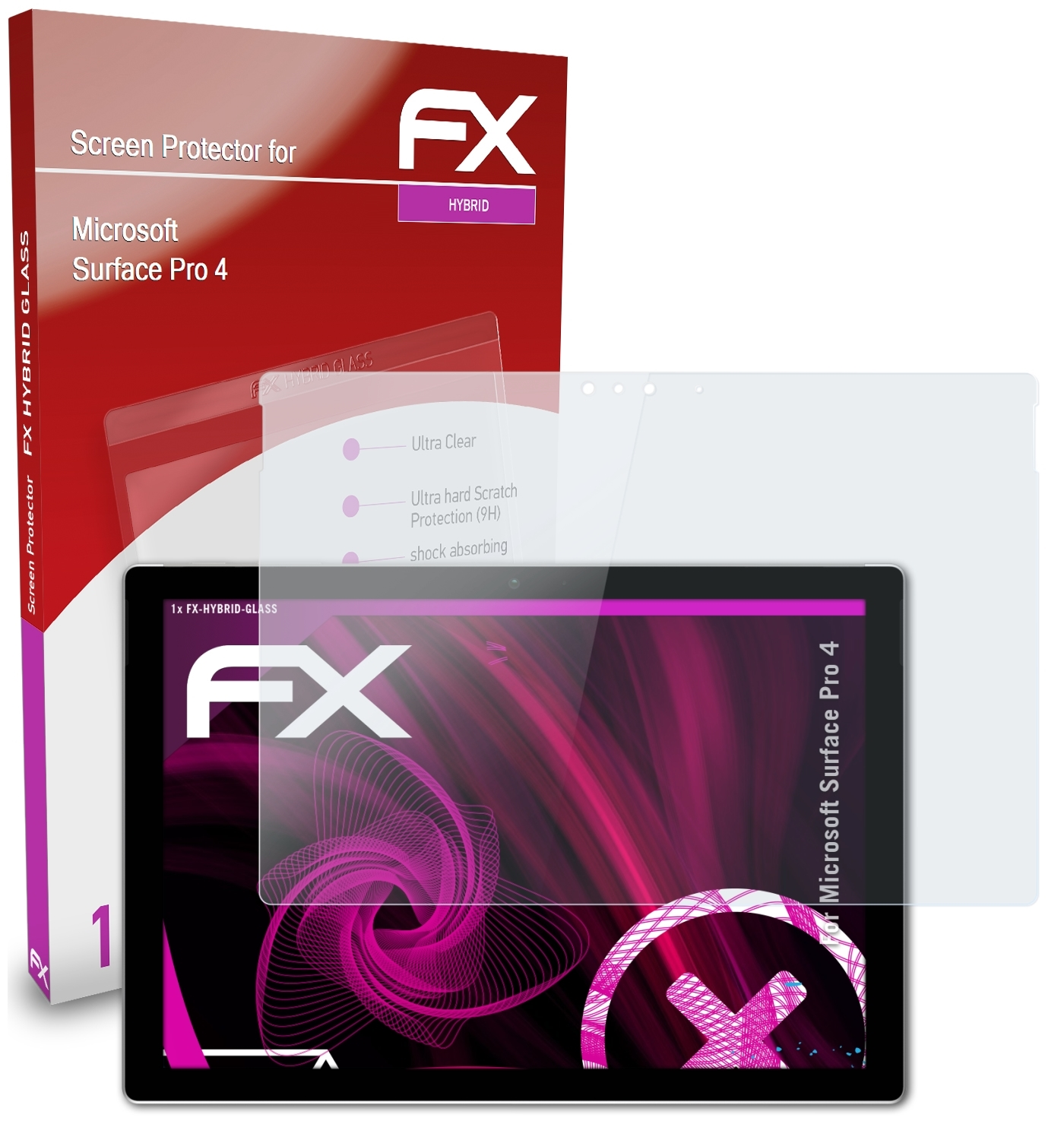ATFOLIX FX-Hybrid-Glass Pro Schutzglas(für Surface Microsoft 4)