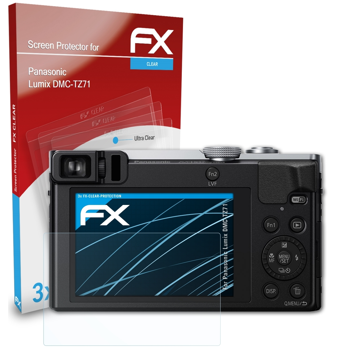 ATFOLIX 3x FX-Clear Displayschutz(für DMC-TZ71) Lumix Panasonic