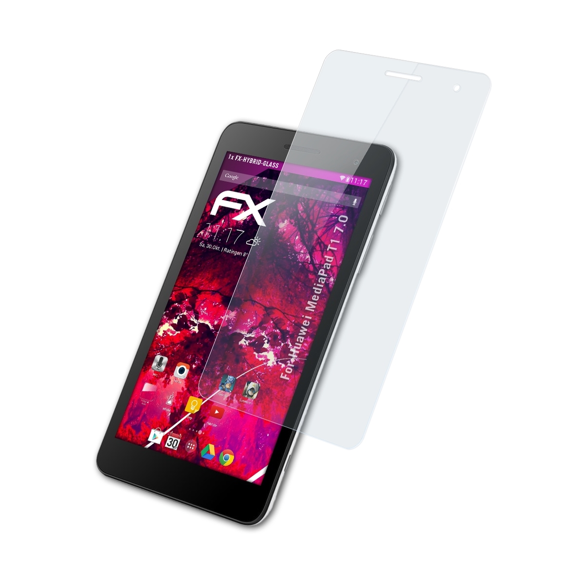 ATFOLIX T1 MediaPad Schutzglas(für FX-Hybrid-Glass Huawei 7.0)